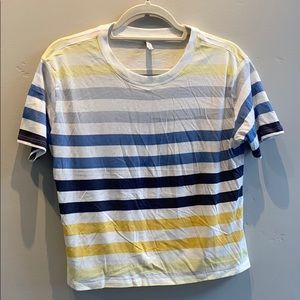 Pink Lily Boutique Striped Cropped Tee